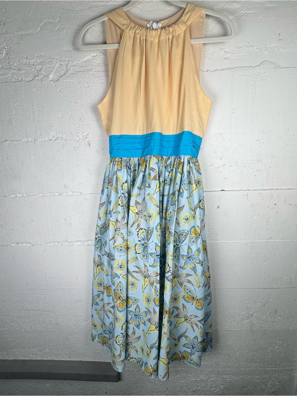 Brave New Whirl Halter Maxi Dress  vintage inspired ModCloth Rare HTF pockets S